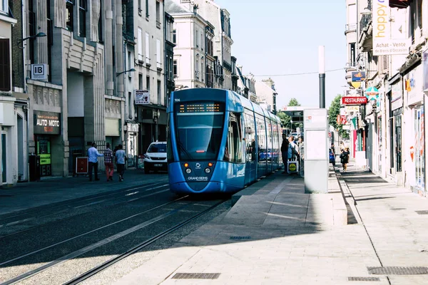 Reims France Juillet 2018 Vue Tramway Tramway Ville Reims France — Photo