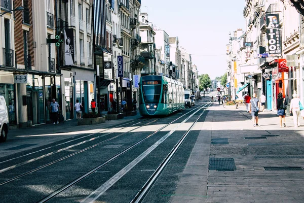 Reims France Juillet 2018 Vue Tramway Tramway Ville Reims France — Photo