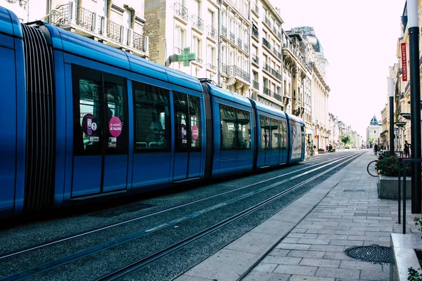 Reims Francia Luglio 2018 Veduta Del Tram Del Tram Della — Foto Stock