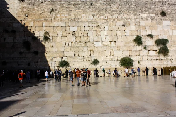 Jérusalem Israël Juin 2018 Vue Inconnus Gens Priant Devant Mur — Photo