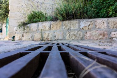 Kudüs İsrail 09 Haziran 2018 zemin seviyesine öğleden sonra Kudüs'ün sokak görünümü