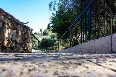 Kudüs İsrail 09 Haziran 2018 zemin seviyesine öğleden sonra Kudüs'ün sokak görünümü