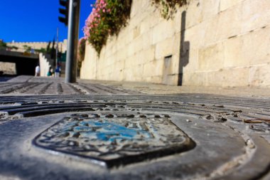 Kudüs İsrail 09 Haziran 2018 zemin seviyesine öğleden sonra Kudüs'ün sokak görünümü