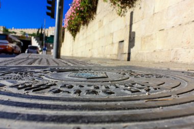 Kudüs İsrail 09 Haziran 2018 zemin seviyesine öğleden sonra Kudüs'ün sokak görünümü