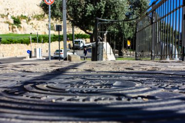 Kudüs İsrail 09 Haziran 2018 zemin seviyesine öğleden sonra Kudüs'ün sokak görünümü