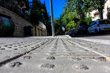 Kudüs İsrail 09 Haziran 2018 zemin seviyesine öğleden sonra Kudüs'ün sokak görünümü