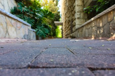 Kudüs İsrail 09 Haziran 2018 zemin seviyesine öğleden sonra Kudüs'ün sokak görünümü