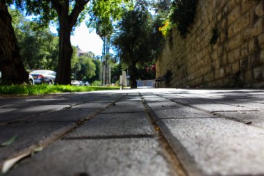 Kudüs İsrail 09 Haziran 2018 zemin seviyesine öğleden sonra Kudüs'ün sokak görünümü