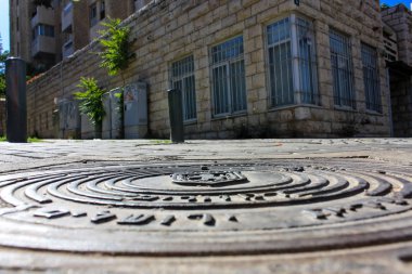 Kudüs İsrail 09 Haziran 2018 zemin seviyesine öğleden sonra Kudüs'ün sokak görünümü