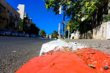 Kudüs İsrail 09 Haziran 2018 zemin seviyesine öğleden sonra Kudüs'ün sokak görünümü