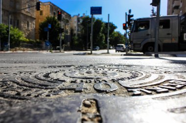 Kudüs İsrail 09 Haziran 2018 zemin seviyesine öğleden sonra Kudüs'ün sokak görünümü