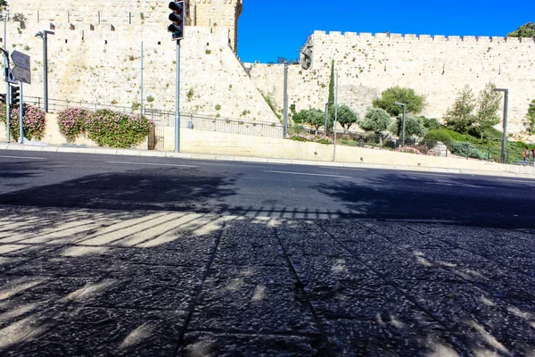 Jeruzalem Israël Juni 2018 Uitzicht Straat Van Jeruzalem Van Begane — Stockfoto