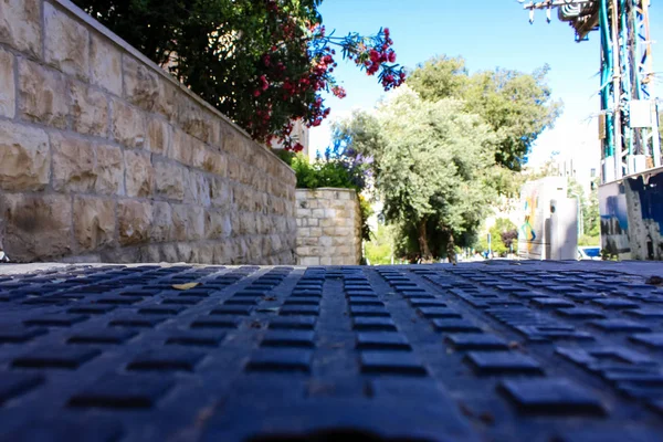 Jerusalén Israel Junio 2018 Vista Calle Jerusalén Desde Nivel Del —  Fotos de Stock