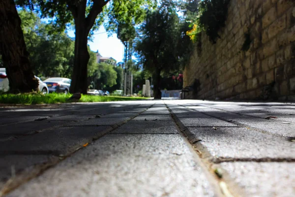 Kudüs İsrail 09 Haziran 2018 zemin seviyesine öğleden sonra Kudüs'ün sokak görünümü