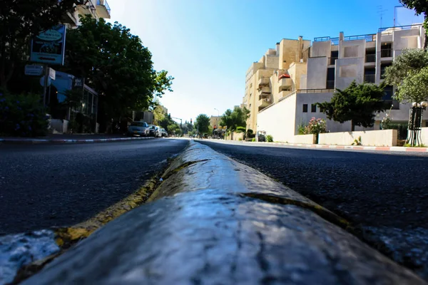 Jerusalén Israel Junio 2018 Vista Calle Jerusalén Desde Nivel Del — Foto de Stock