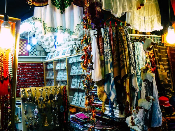 Jerusalén Israel Junio 2018 Primer Plano Objetos Decorativos Vendidos Bazar —  Fotos de Stock