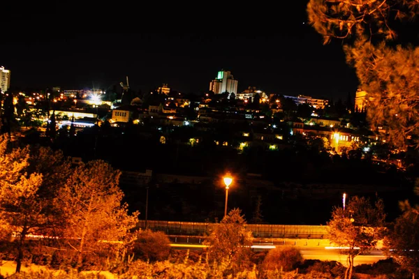 Jerusalém Israel Junho 2018 Vista Panorâmica Jerusalém Durante Noite Partir — Fotografia de Stock