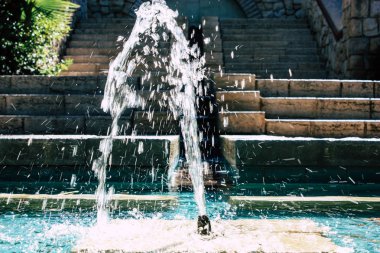 Teddy park bahçe ve Çeşme Kudüs İsrail görünümü