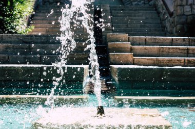 Teddy park bahçe ve Çeşme Kudüs İsrail görünümü