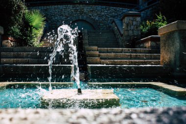 Teddy park bahçe ve Çeşme Kudüs İsrail görünümü