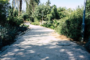 Teddy park bahçe ve Çeşme Kudüs İsrail görünümü