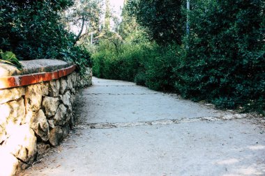 Teddy park bahçe ve Çeşme Kudüs İsrail görünümü