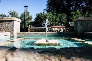 Teddy park bahçe ve Çeşme Kudüs İsrail görünümü