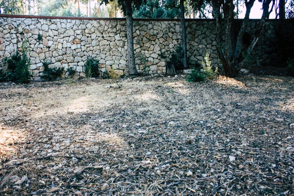 Vista Sul Giardino Sulla Fontana Del Teddy Park Gerusalemme Israele — Foto Stock