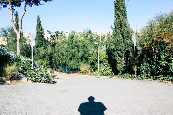 Vista Para Jardim Parque Teddy Fonte Jerusalém Israel — Fotografia de Stock