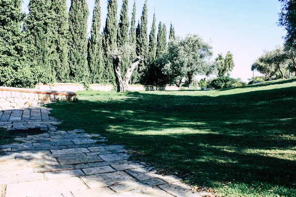 Vista Para Jardim Parque Teddy Fonte Jerusalém Israel — Fotografia de Stock