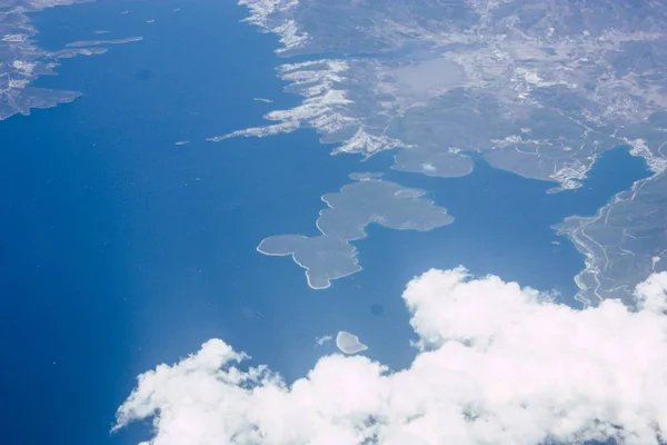 Vista Aérea Las Orillas Del Mar Mediterráneo 000 Pies Altitud —  Fotos de Stock