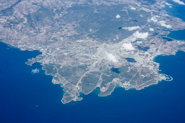 Vista Aérea Las Orillas Del Mar Mediterráneo 000 Pies Altitud —  Fotos de Stock