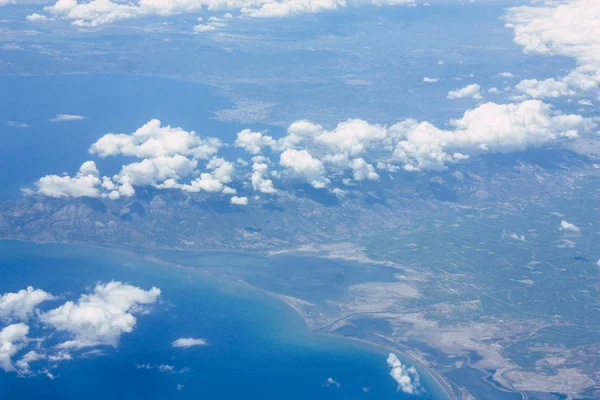 午後には 000 フィートの高度で地中海の海岸の空撮 — ストック写真