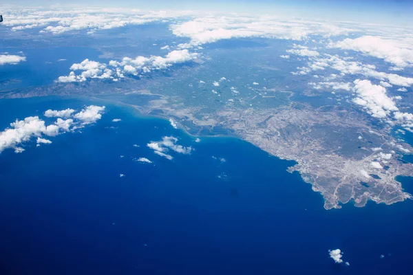 Vista Aérea Las Orillas Del Mar Mediterráneo 000 Pies Altitud —  Fotos de Stock