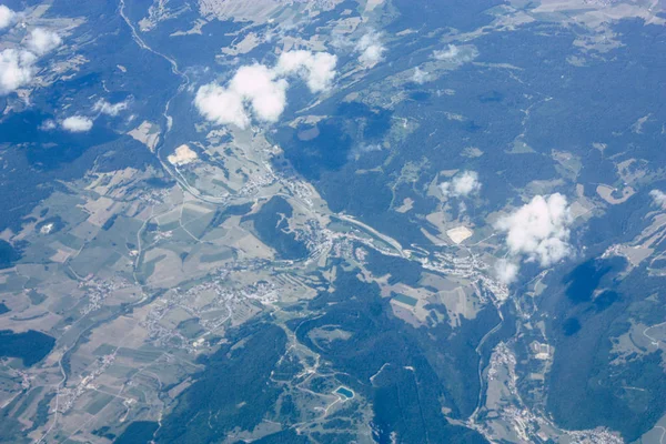 Vista Aérea Maciço Mont Blanc Entre França Itália 000 Pés — Fotografia de Stock