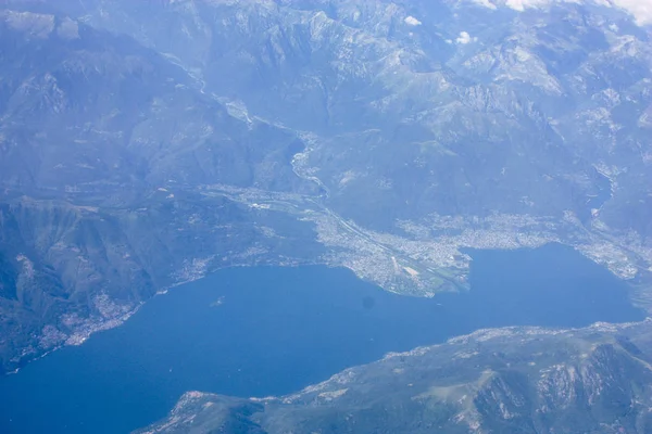 Vista Aérea Maciço Mont Blanc Entre França Itália 000 Pés — Fotografia de Stock