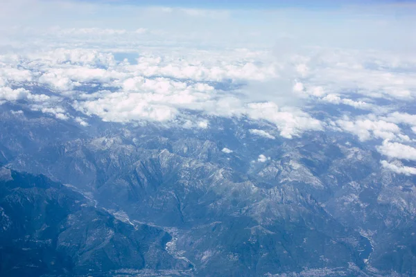 Vista Aérea Maciço Mont Blanc Entre França Itália 000 Pés — Fotografia de Stock