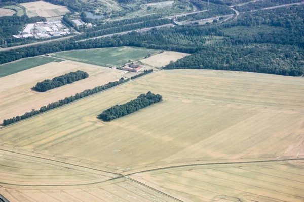 France June 29, 2018 Aerial view of France countryside near Paris in France at 10,000 feet altitude in the afternoon