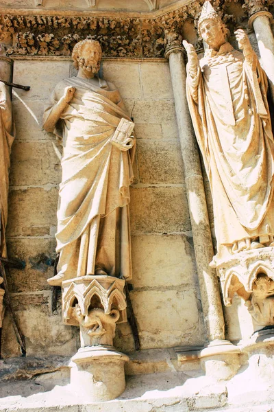 Reims France July 2018 View Exterior Facade Notre Dame Cathedral — Stock Photo, Image