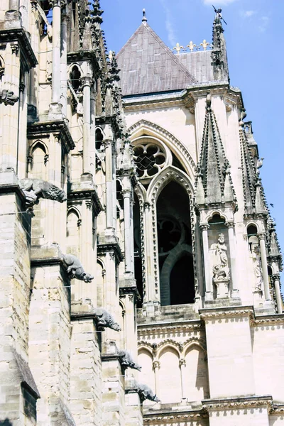 Ρεμς Γαλλία Ιουλίου 2018 Προβολή Της Εξωτερικής Πρόσοψης Του Notre — Φωτογραφία Αρχείου