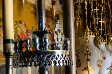 Kudüs İsrail 01 Ocak 2018 sabah eski şehir Kudüs Kutsal türbe Kilisesi İsa'nın mezarı görünümünü