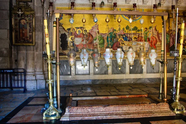 Jerusalém Israel Janeiro 2018 Vista Túmulo Cristo Igreja Santo Sepulcro — Fotografia de Stock