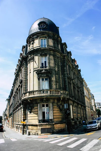 Reims Francia Julio 2018 Vista Gente Desconocida Caminando Por Calle — Foto de Stock