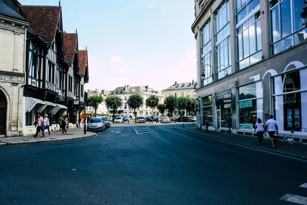 Reims Frankrijk Juli 2018 Weergave Van Onbekende Mensen Lopen Straat — Stockfoto