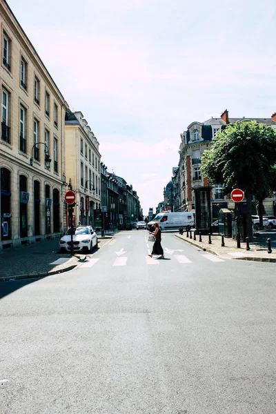 Reims 프랑스 2018 오후에 거리에서 사람들의 — 스톡 사진