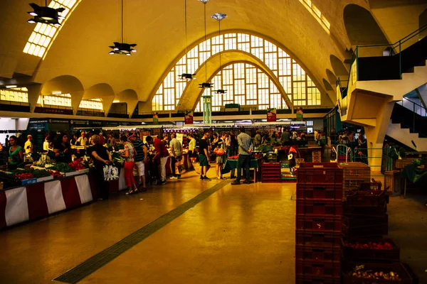 Reims France July 2018 View Unknowns People Shopping Reims Market — Stock Photo, Image