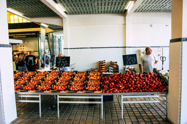 Reims 프랑스 2018 아침에 Reims 시장에서 야채와 과일의 — 스톡 사진