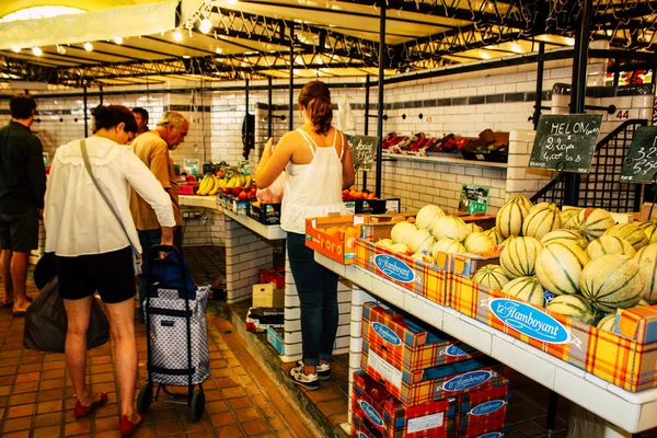 Reims France July 2018 View Vegetables Fruits Sold Reims Market — Stock Photo, Image