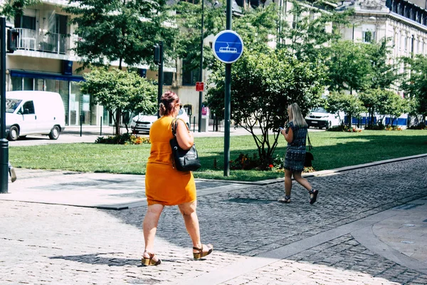 Reims Frankreich Juli 2018 Anblick Von Unbekannten Die Nachmittag Der — Stockfoto