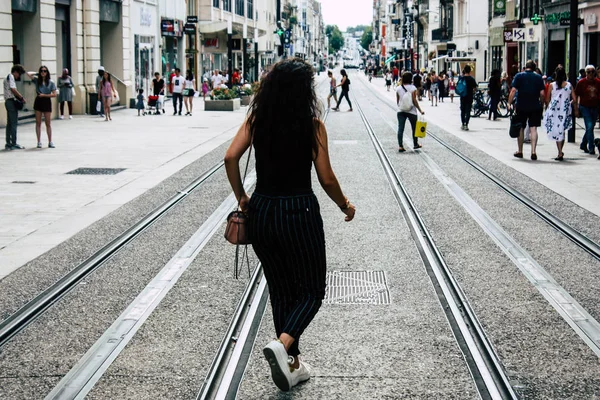 Reims Frankreich Juli 2018 Anblick Von Unbekannten Die Nachmittag Der — Stockfoto